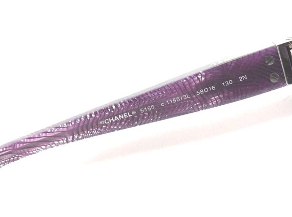 Chanel 5155 1155/3L Purple Mesh Clear / Violet Gr… - image 4