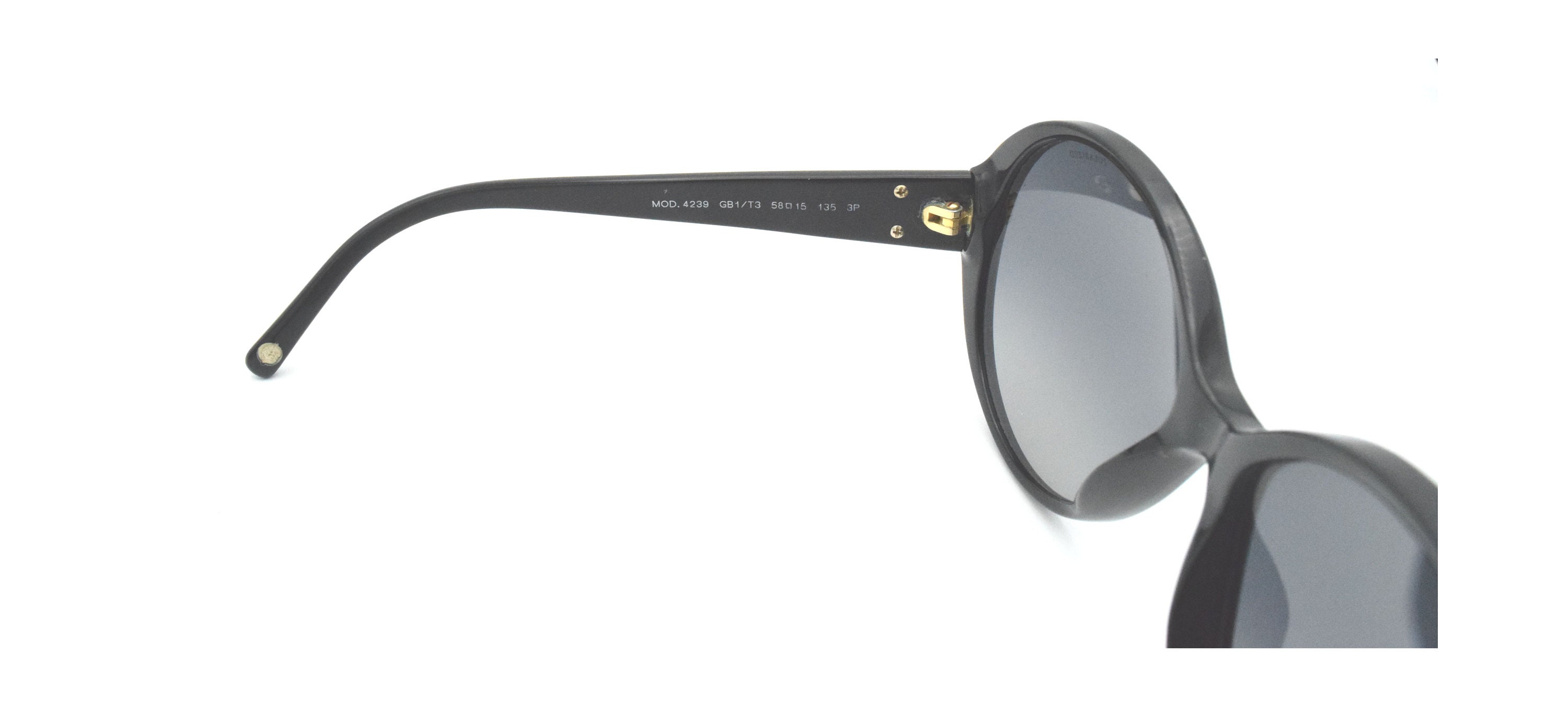 Versace polished black sunglass mod. 4239 Versace 4239 GB1/T3 Medusa Black W/black Polarized Lens - Etsy main image 2