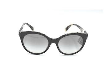 Prada SPR 23O ROK-0A7 Black Gray / Brown Gradient Lenses