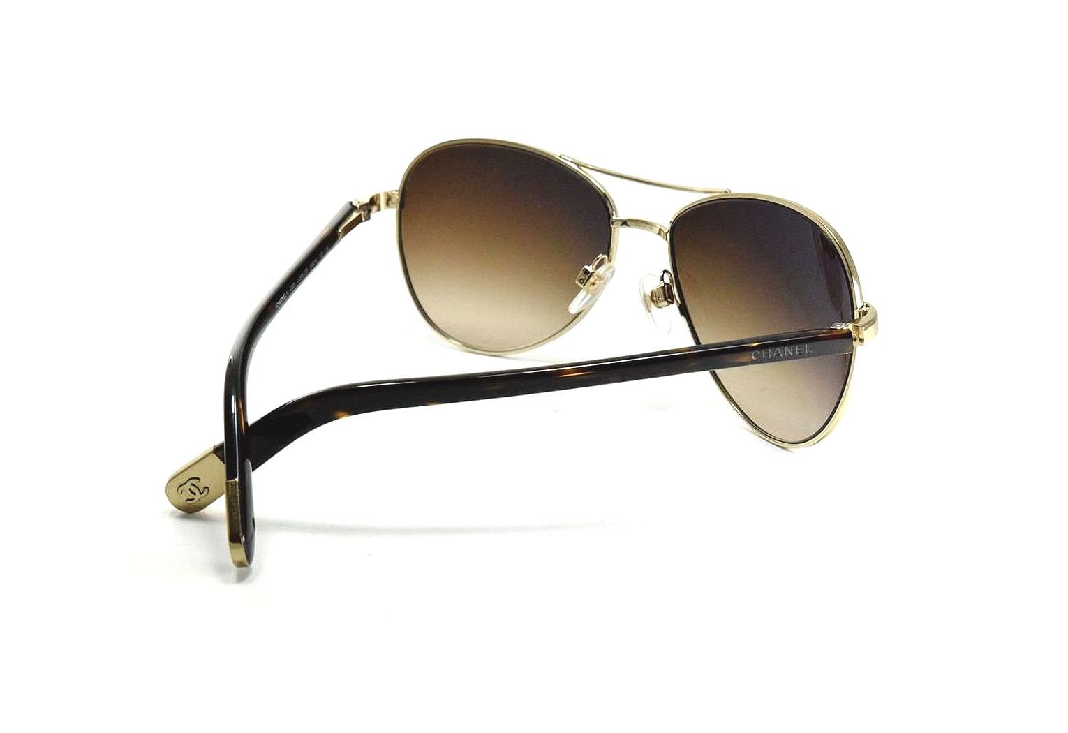 CHANEL Dark Green Brown Tortoise Aviator Sunglasses CHANEL Sunglasses: Pilot Sunglasses, acetate 5552U — Fashion  main image 3