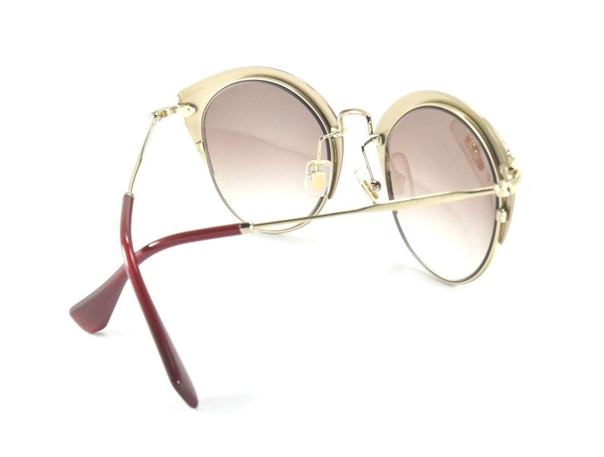 Miu Miu sunglasses SMU 53 R UA5-06A. Mauve metal Cateye sunglasses MIU MIU SOCIETE MU53VS CRYSTAL Gold Pink Strass Aviator  main image 2