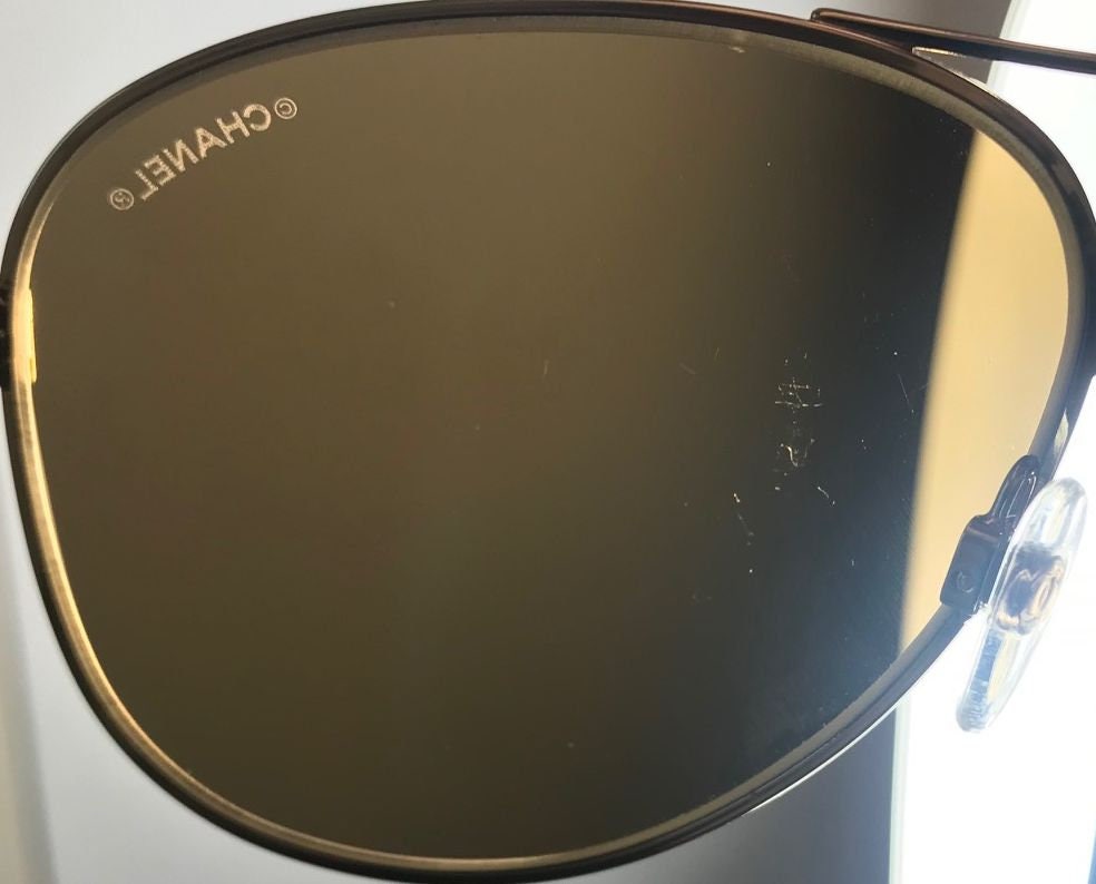 Chanel 4207 395/T6 Pale Gold / Brown /w 18ct Gold Plated Mirror