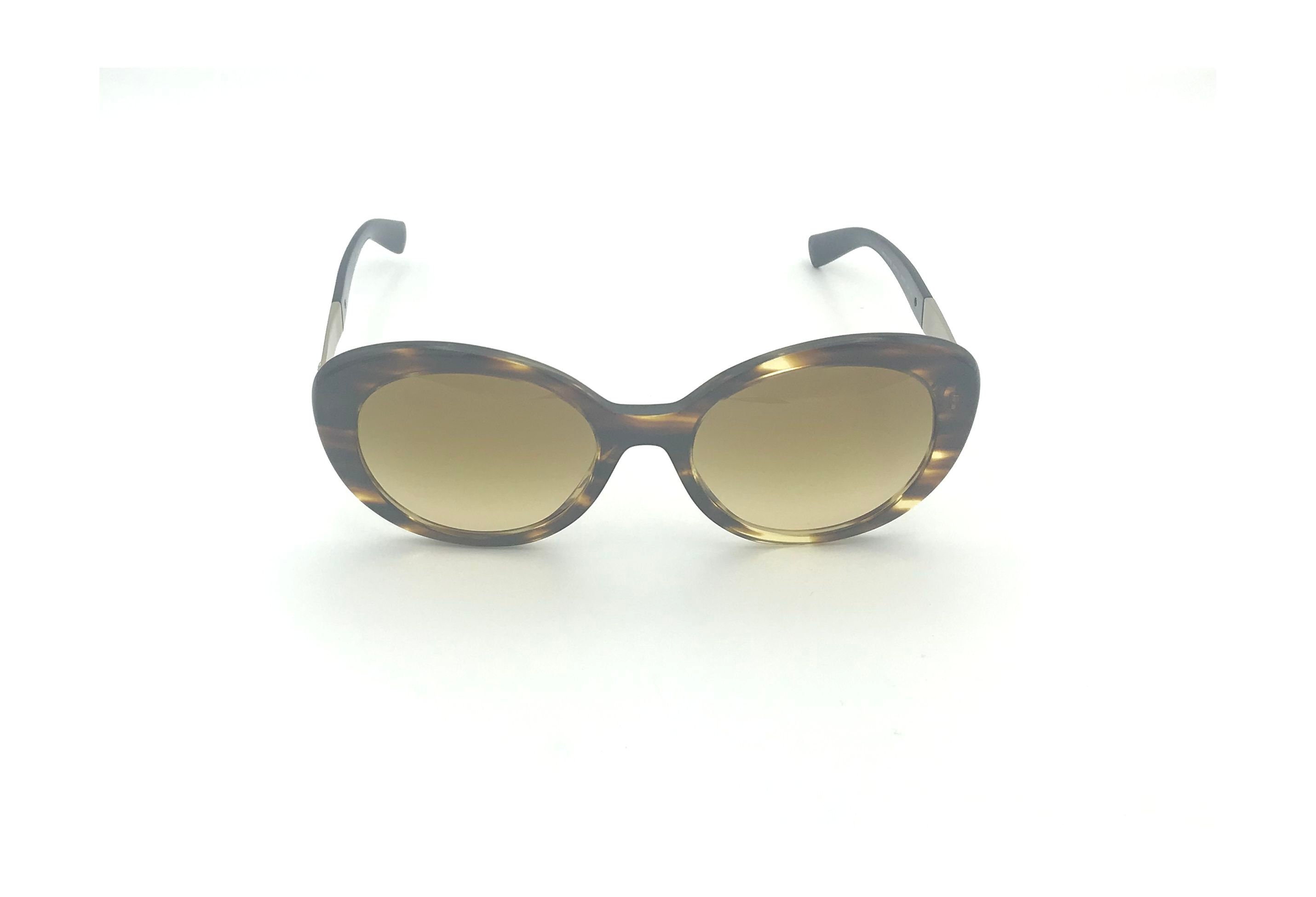 Versace 4318 5202 Stripe Havana Gradient Sunglasses, Gold/Brown Versace 4318 5202 Stripe Havana Gold / Brown Gradient Lenses  main image 4