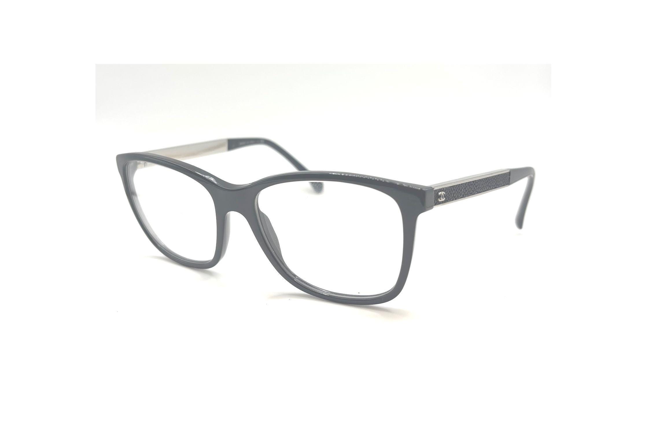 Chanel Eyeglasses 3280Q 501 Black Silver/ Galuchat Frame 52mm - Etsy