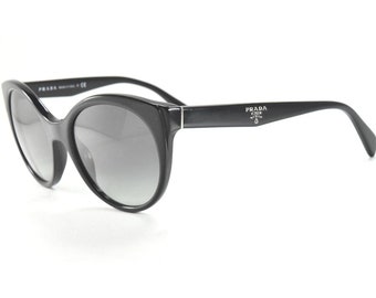 PRADA SPR 23O 1AB-3M1 Black Cat Eye W/ Gray Gradient Lens