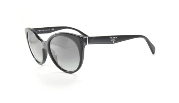 PRADA SPR 23O 1AB-3M1 Black Cat Eye W/ Gray Gradient Lens - Etsy
