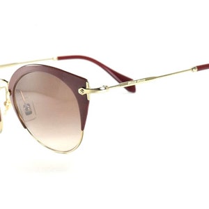 Miu Miu SMU 53R UA5-OA6 Amaranth Pale Gold / Brown Gradient Sunglasses