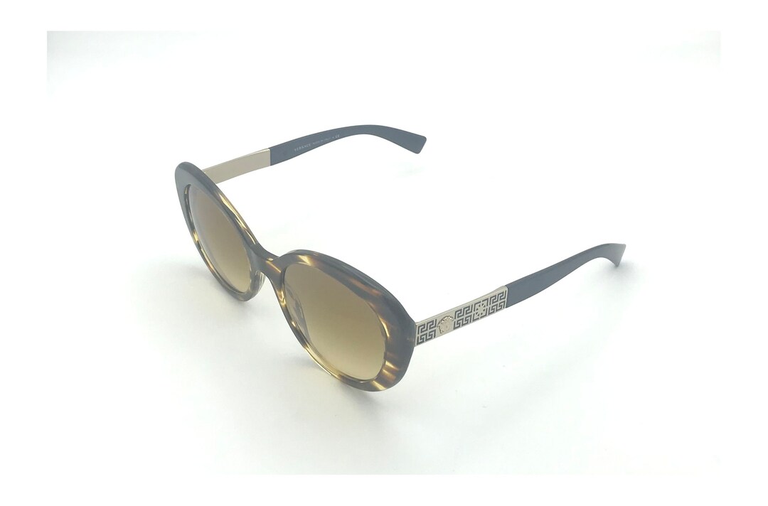 Versace 4318 5202 Stripe Havana Gold / Brown Gradient Lenses  display picture 1