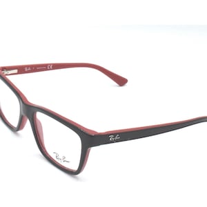 Ray-Ban RB 1536 3573 Kids&#39; Eyeglasses Polished Black On Red Frame 48 mm + RB Case