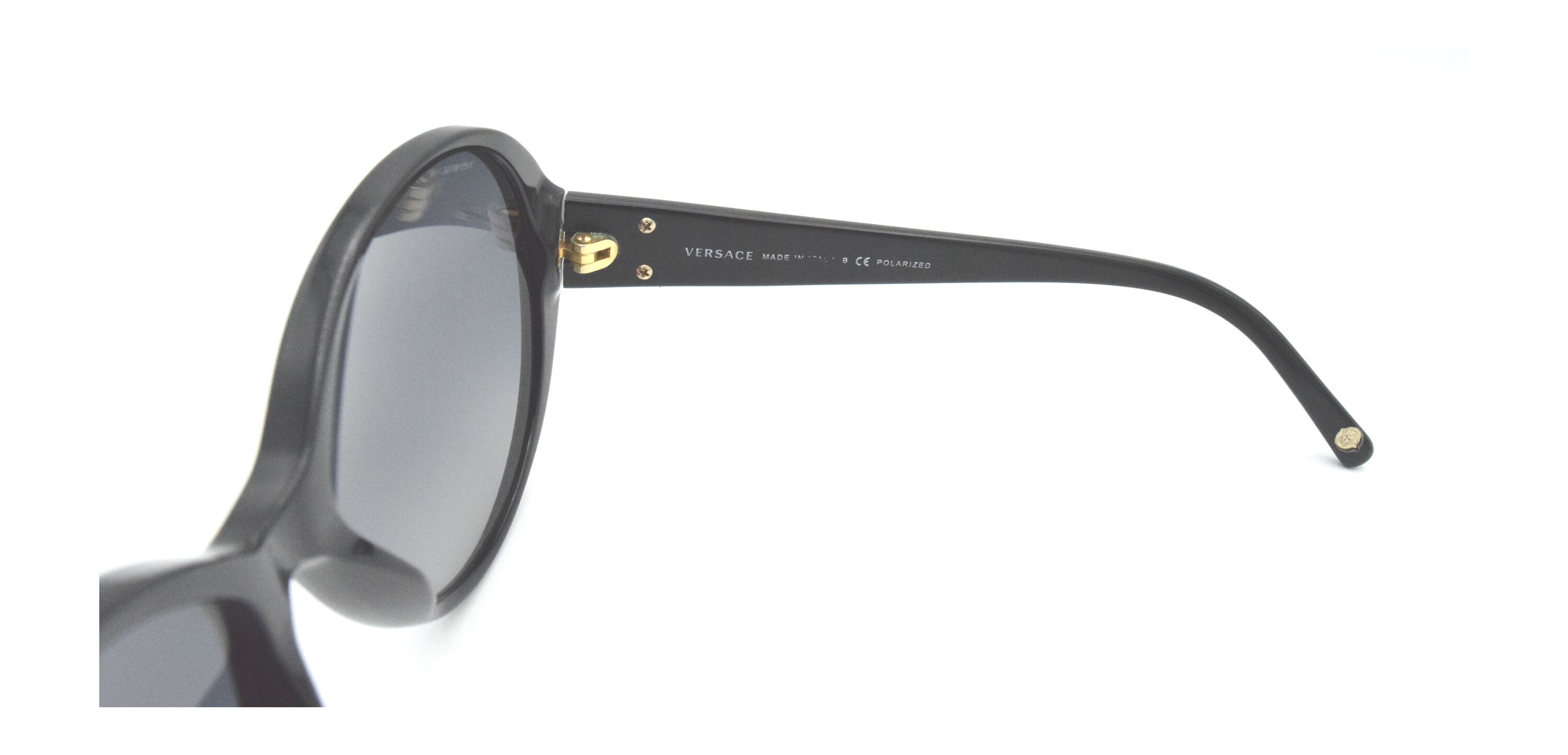 Versace Black Frame Sunglasses 4239 GB1/T3 Versace 4239 GB1/T3 Medusa Black W/black Polarized Lens - Etsy main image 4
