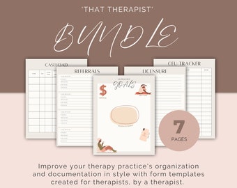 Bundle of 'That Therapist' Vision Board and Practice Organization Forms for Therapists, Counselors, Social Workers, Psychologists