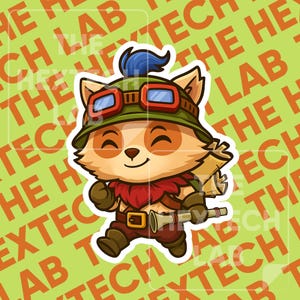 Chibi Teemo Sticker: League of Legends Gamer Laptop Decal