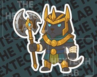 Chibi Nasus Sticker: League of Legends Vinyl Decal