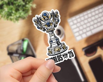 LoL Worlds Championship 2025 Cup Sticker – Esports Trophy Decal