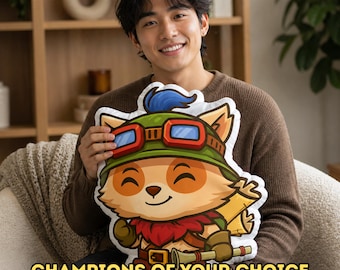 Custom League of Legends Champion Pillow | Shaped Gaming Plush Cushion