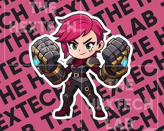 Chibi Vi Sticker: League of Legends Inspired Decal