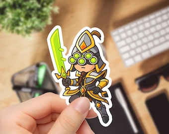 Chibi Master Yi Sticker: League of Legends Laptop Decal