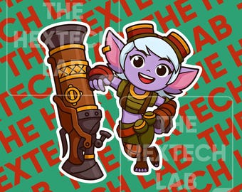 Chibi Tristana Sticker: League of Legends Gaming Laptop Decal