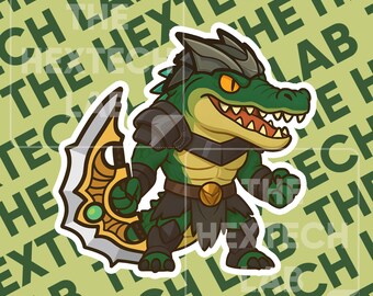 Chibi Renekton Sticker: League of Legends Vinyl Decal