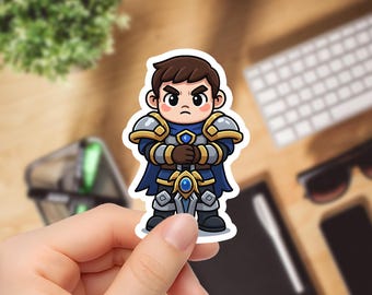 Chibi Garen Sticker: League of Legends Laptop Decal