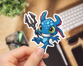 Chibi Fizz Sticker – League of Legends Tidal Trickster Vinyl Decal