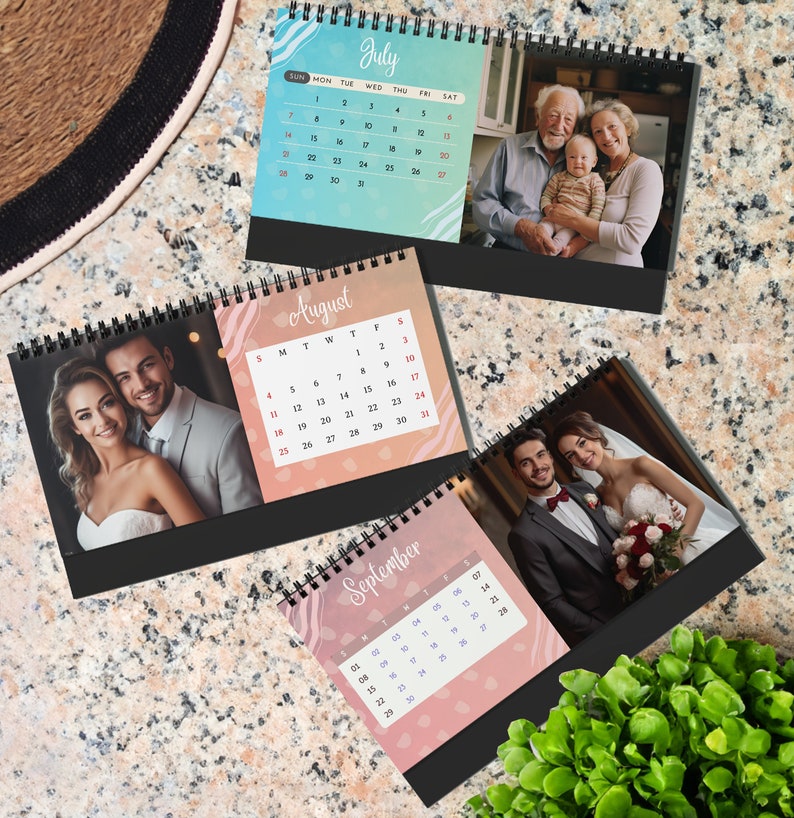 Custom Calendar 2024 Personalized Desk Calendar With Photo Custom Gift