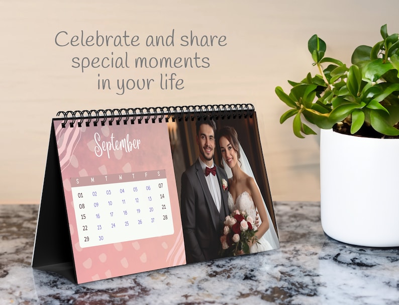 Custom Calendar 2024 Personalized Desk Calendar With Photo Custom Gift