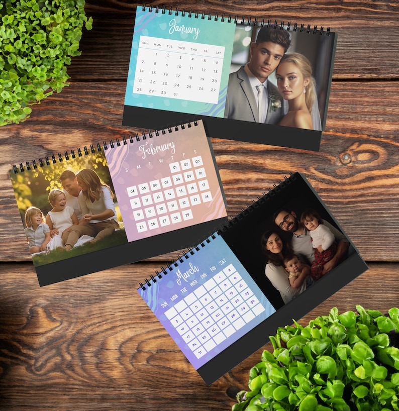 Custom Calendar 2024 Personalized Desk Calendar With Photo Custom Gift