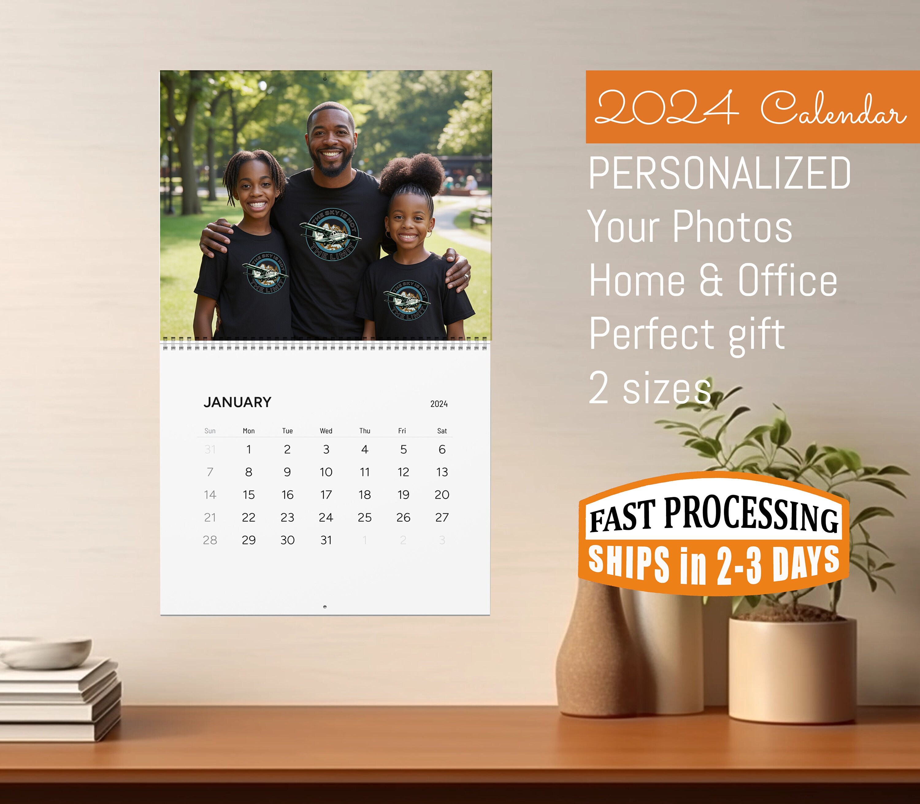 Personalized Photo Calendar 2024 Wall Calendar Photo Calendar