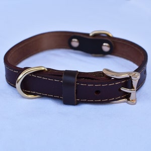 Leather Dog Collar, Full Grain Genuine Leather, Leather Dog Collar, Dog Collar Leather, Dog Collar and Lead Set