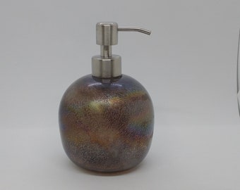 Glass Soap dispenser hand blown glass soap pump lotion dispenser kitchen bathroom liquid soap
