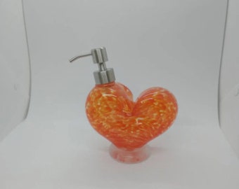 Glass soap pump glass Soap dispenser hand blown glass soap pump lotion dispenser kitchen bathroom liquid soap