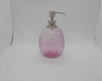 Glass soap pump glass Soap dispenser hand blown glass soap pump lotion dispenser kitchen bathroom liquid soap