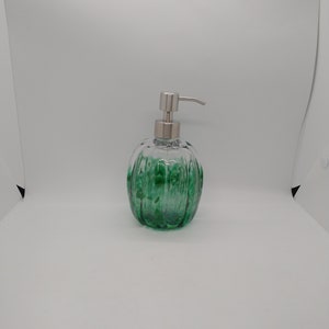 Glass soap pump glass Soap dispenser hand blown glass soap pump lotion dispenser kitchen bathroom liquid soap