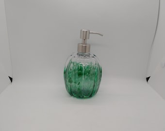 Glass soap pump glass Soap dispenser hand blown glass soap pump lotion dispenser kitchen bathroom liquid soap