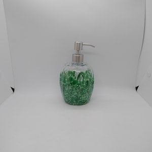 Glass soap pump glass Soap dispenser hand blown glass soap pump lotion dispenser kitchen bathroom liquid soap