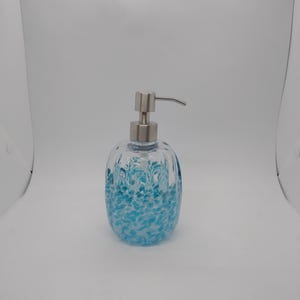 Glass Soap dispenser hand blown glass soap pump lotion dispenser kitchen bathroom liquid soap