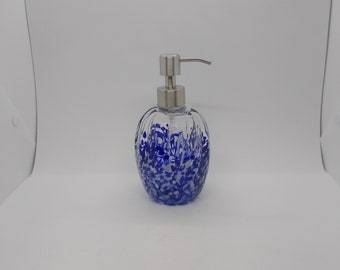 Glass soap pump glass Soap dispenser hand blown glass soap pump lotion dispenser kitchen bathroom liquid soap