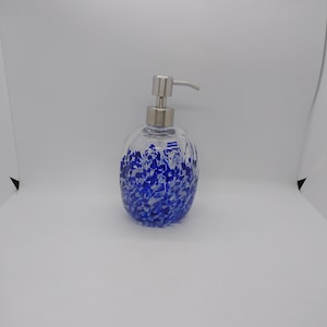 Glass soap pump glass Soap dispenser hand blown glass soap pump lotion dispenser kitchen bathroom liquid soap
