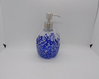 Glass soap pump glass Soap dispenser hand blown glass soap pump lotion dispenser kitchen bathroom liquid soap