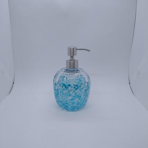 Glass Soap dispenser hand blown glass soap pump lotion dispenser kitchen bathroom liquid soap