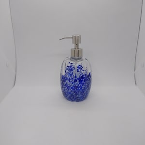 Glass soap pump glass Soap dispenser hand blown glass soap pump lotion dispenser kitchen bathroom liquid soap