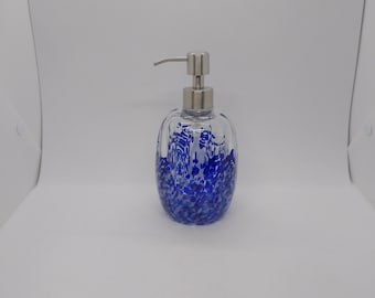 Glass soap pump glass Soap dispenser hand blown glass soap pump lotion dispenser kitchen bathroom liquid soap