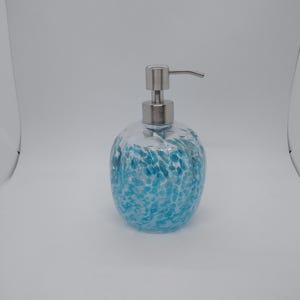 Glass Soap dispenser hand blown glass soap pump lotion dispenser kitchen bathroom liquid soap