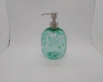 Glass soap pump glass Soap dispenser hand blown glass soap pump lotion dispenser kitchen bathroom liquid soap