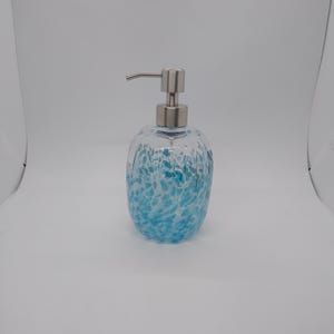 Glass Soap dispenser hand blown glass soap pump lotion dispenser kitchen bathroom liquid soap