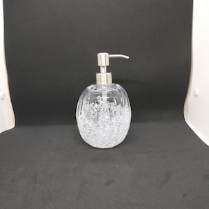 Glass soap pump glass Soap dispenser hand blown glass soap pump lotion dispenser kitchen bathroom liquid soap