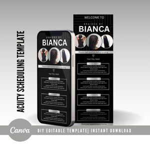 DIY Acuity booking site, Acuity scheduling template, Acuity scheduling site design, hair stylist, nail tech, lash tech black booking site