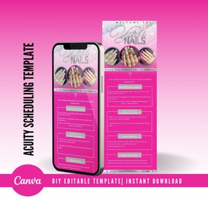 DIY Acuity booking site, Acuity scheduling template, Acuity scheduling site design, hair stylist, nail tech, lash tech booking site