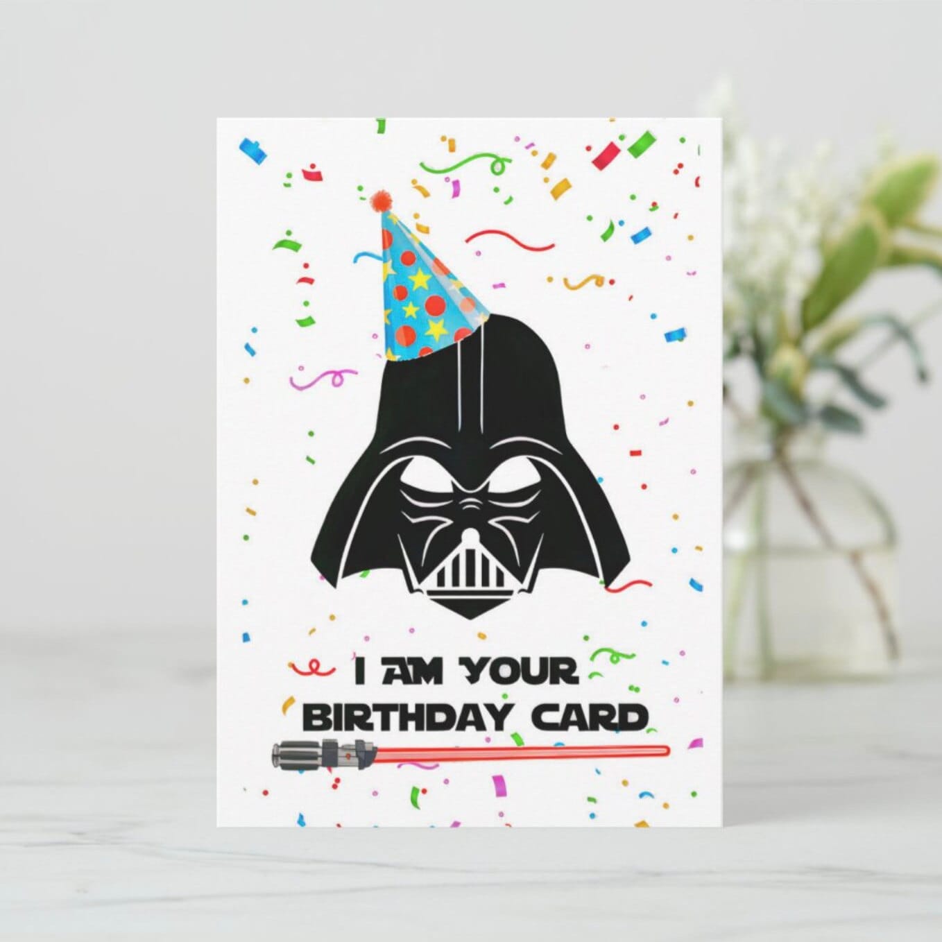 Star Wars Darth Vader Birthday Card 11 X 8.5 - Etsy